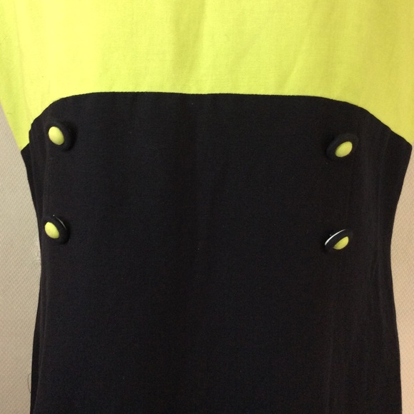 Lennie NY Lime Green Navy Linen Blend Dress 12 - Picture 4 of 11